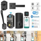 Wifi Smart Front Door Lock Set With Handle Keyless Entry Digital Keypad Deadbolt
