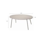 Off-white Round Outdoor Pe Rattan Glass Dining Table Elevate Your Patio   Garden