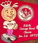 Vintage 1972 University Of Alabama Football Orange Bowl Pennant  Wow 