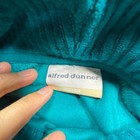 Alfred Dunner Teal Velour Tracksuit Set Cowl Neck Top Pants Women