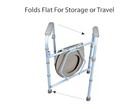 3-in-1 Folding Bedside Commode And Raised Toilet Seat  Portable Toilet For   