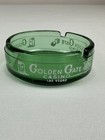 Rare Vintage Golden Gate Casino Las Vegas Nv Green Glass Ashtray