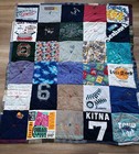 Handmade Vintage Blanket Patchwork T-shirts Football Basketball Baseball Sports