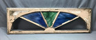 Antique 5 Lite 18x56 Stained Slag Glass Transom Window Shabby Old Vtg 1963-24b