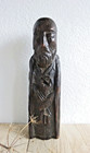 18th Century Ecclesiastical Wood Carving Of Saint Peter  Primitive Carved Santos