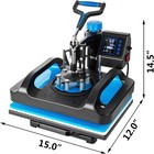 5 In 1 Heat Press Machine 15 x12  Swing Away Digital Transfer T-shirt Mug Hat