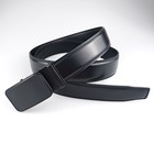 Genuine Leather Mens Ratchet Belt Belts For Men Adjustable Automatic Buckle S13