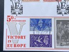 1995 Benham Silk Fdc Ve Day Birmingham V e   1946 Victory Stamps Double Dated