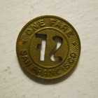 San Francisco Municipal Railway  california  Transit Token - Ca760f