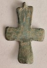 Ancient Byzantine Bronze Cross Pendant 700-1000 Ad