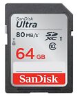 Sandisk Ultra 64gb 80mb s Sdxc Sdhc Class 10 533x Sd Camera Flash Memory Card
