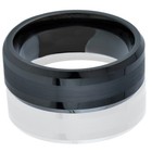      Black Tungsten Carbide Ring Two Tone Brushed Wedding Band Men Jewelry 8mm 6mm