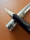 Vintage 1974 Pilot Elite Fountain Pen Black Steel Grid 18k Nib Ef H274 Excellent