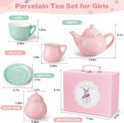 Porcelain Tea Set For Toddlers  Tea Party Set For Little Girls  Kids Tea Set Kit
