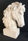 Horse Head 18  Resin Faux Wood Statue