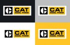 Cat Diesel Power Retro Premium Vinyl Decal 2-pack - Construction Equipment