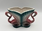 Vintage Flamingo Double Figure Ceramic Vase 5  Tall Sarsaparilla 1986