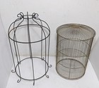 Vintage Rustic Victorian Style Wrought Iron Metal Wire Birdcage Bird House Cage
