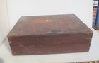 Antique Wooden Box Old Wood Vintage Case Tub Crate Storage Trunk 24 x17 