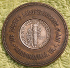 1937 Virginia Mirror Co  Encased Mercury Dime Martinsville Virginia