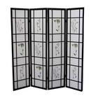 Black 3-panel Shoji Screen Room Divider