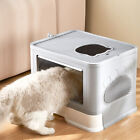 Jumbo Self-cleaning Cat Litter Box Toilet Odor Removal W Grooming Brush Bag Hole