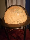Replogle Heirloom Tabletop Globe Illuminated Rotating Corded Wood metal