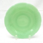 6 Vintage Fire King Jadeite Alice Saucer Green Scalloped Floral Anchor Hocking