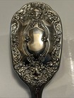 Vintage Vanity Hair Brush Floral Silver Plated Art Nouveau Repousse Victorian