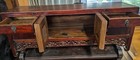 Chinese Antique Carved Kang Table chest Elmwood Drawers And Doors Intricate