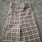 Vintage Womens Plaid Flare Bell Bottom Pants 60s 70s