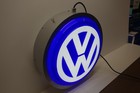 Volkswagon Illuminated Dealer Counter Sign 20  In Diameter  Fantastic Piece 