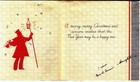 Christmas Greetings Art Deco Carollers Carolling Singing Vintage Greeting Card