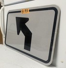 Authentic Traffic Road Street Highway Sign 45 Left Arrow 21 x 15   8-35