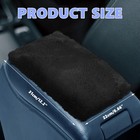 Soft Fur Car Armrest Cover  Universal Center Console Protect Color  Black