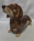 Hand-painted Ceramic Red Dachshund Bank