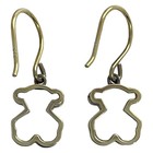 Auth Tous - Gold Clear Silver Plastic Earrings