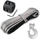 3 16  Synthetic Winch Rope 50 Ft 8 500 Lb Uhmwpe 3 16 In X 50 Ft With Hook Gray