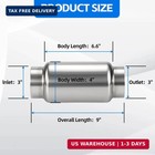 3  Inlet Exhaust Resonator  3  Inlet outlet 9  Overall Length Exhaust Resonator