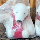 Coca-cola Polar Bear Plush Stuffed Animals Lot Of 2 Small With Red Scarf