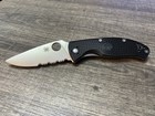Spyderco Tenacious Lightweight Folding Knife  Black Frn Handles C122psbk 