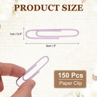 150 Pcs Pin Shape Paper Clip   2 X 0 4  Large Pin Paper Clip  Pastel Purple