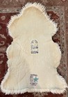 Bowron Genuine New Zealand Ivory Sheepskin Shearling Fur Rug    large Size    28x38   