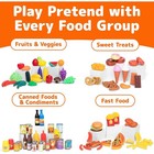 122 Piece Pretend Food Set For Kids - Food Toys For Kids Kitchen Set - Preten   