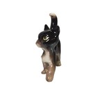 Vtg Hagen Renaker Papa Cat Old Color Black   Grey Green Eyes Mini Figurine 1   