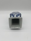 9    Tall Vintage Blue   White Floral Porcelain Vase Made In China  Pre-owned  Dt