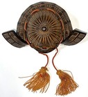 Vtg Japanese Samurai Kabuto Helmet Heavy Cast Iron Small Tassel Japan Art Decor