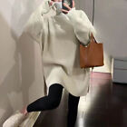 Women s Loose Comfortable Leisure Turtleneck Solid Color Knitted Sweater