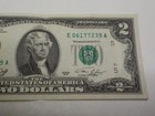 Vintage 1976  2 Two Dollar Bill Bicentennial E06177239a Richmond Fancy Serial  