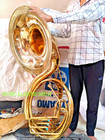 Sousaphone Big 25  Bell In Gold Polish Of Pure Brass   Free Case   Free Shipping